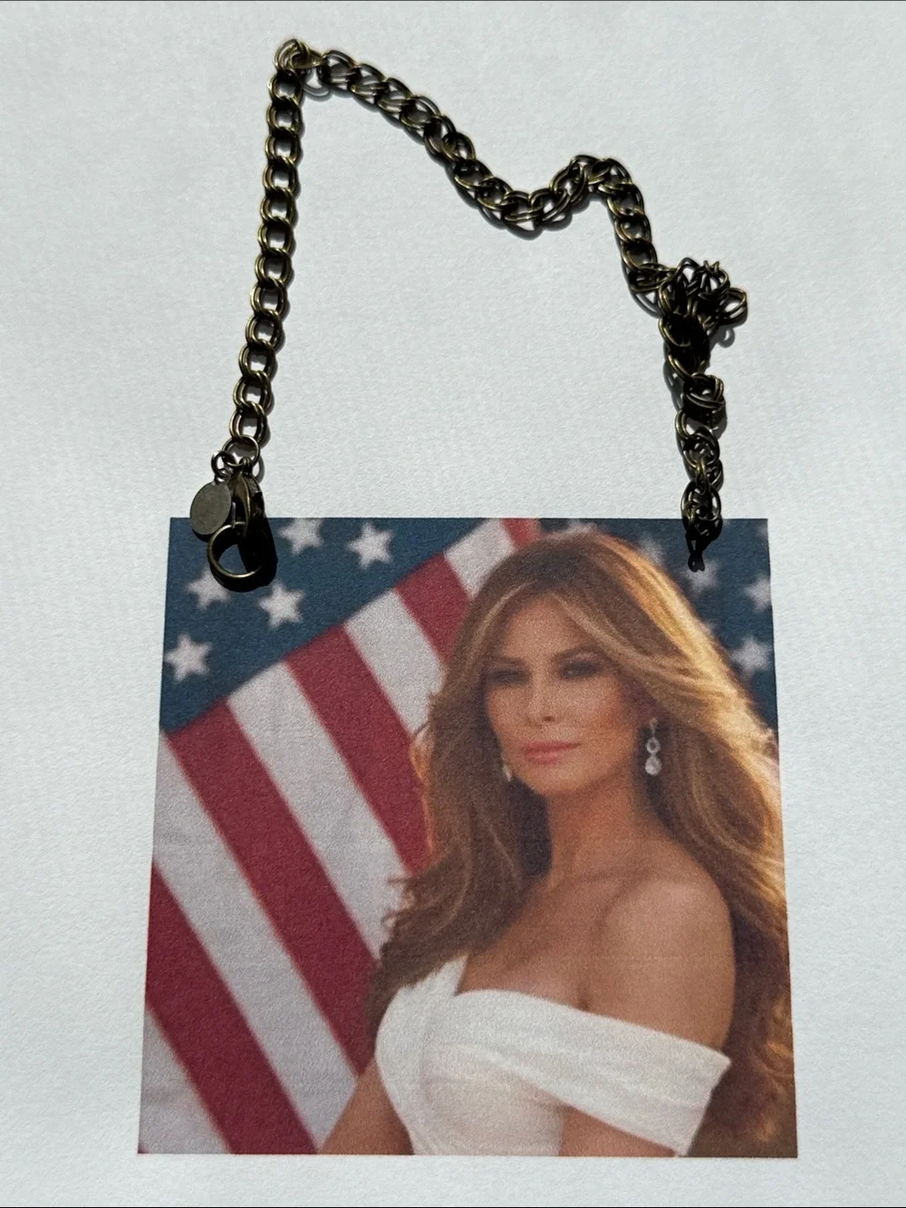 Patriotic Portrait Ornament of Melania Trump